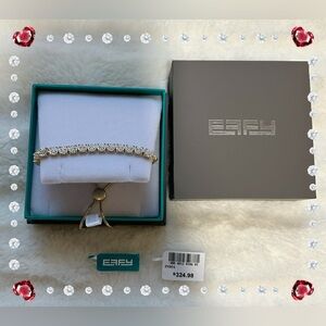 Effy 14K Gold Over Silver 1/10 CTTW Diamond I2-I3 Bolo Bracelet OS